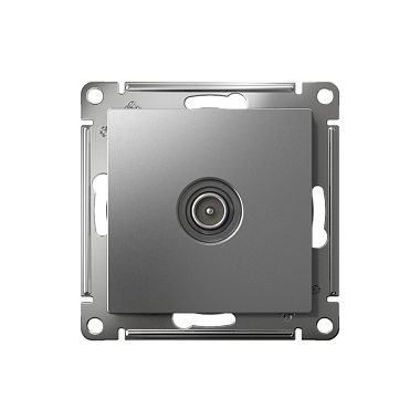 Розетка 1 СП TV оконечная 1дБ механизм SE AtlasDesign сталь
