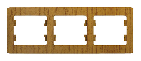 Рамка 3-постовая гориз. SE Glossa дуб