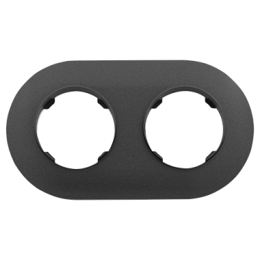 Рамка 2-постовая круглая Bylectrica Прованс графит