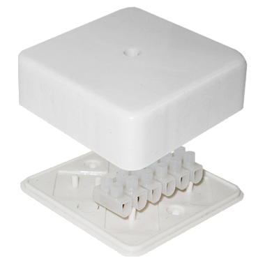 Коробка расп. ОП  78х78х30мм IP41 (колодка 10А) белый E.p.plast