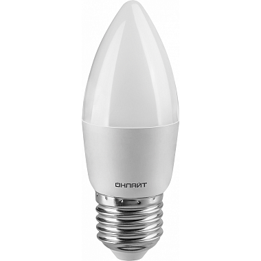 Лампа светодиодная Е27   8Вт 6500К 220-240В свеча Онлайт 61 130