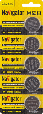 Элемент питания (типоразмер 2450) литиевой Navigator 94 766
