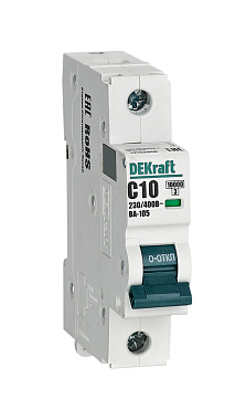 Автоматический выключатель 1P  10A (C) 10kA ВА105 DEKraft