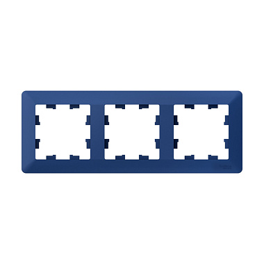 Рамка 3-постовая SE AtlasDesign Air аквамарин/дымчатый черный