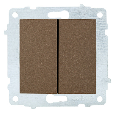 Выключатель 2 СП 10А механизм Ovivo мокко