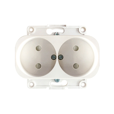 Розетка 2 СП 10А с з/шт механизм EKF Стокгольм белый