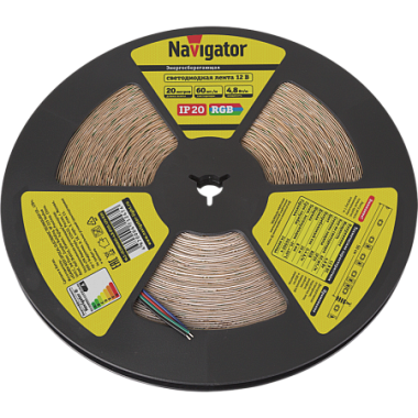 Лента светодиодная 3528  4,8Вт IP20 12V разноцв. Navigator 71 247