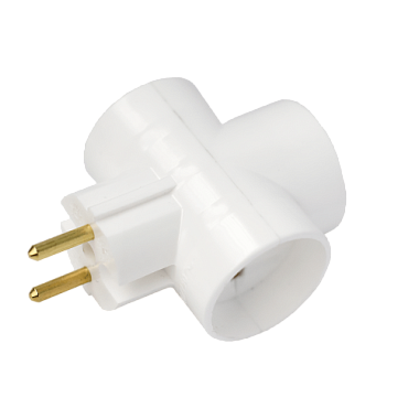 Тройник универсальный 16А 250В белый Bylectrica