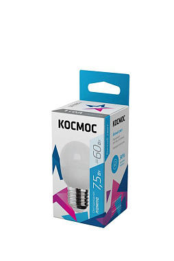 Лампа светодиодная Е27   7,5Вт 6500К 220В шарик GL45 Космос