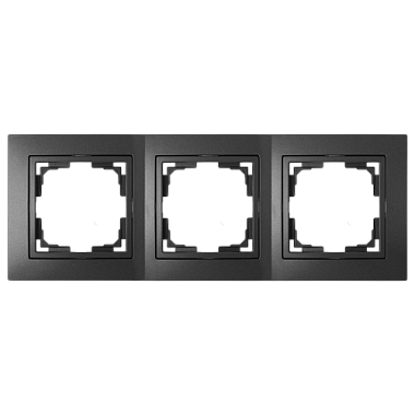 Рамка 3-постовая с вставкой Bylectrica Уют графит