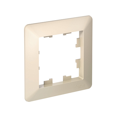 Рамка 1-постовая SE AtlasDesign Air бежевый/дымчатый белый