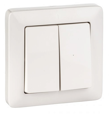Выключатель 2 СП  6А SE Хит белый