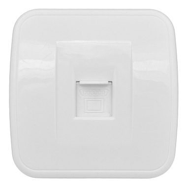 Розетка 1 ОП комп. RJ45 кат.5e EKF Минск белый