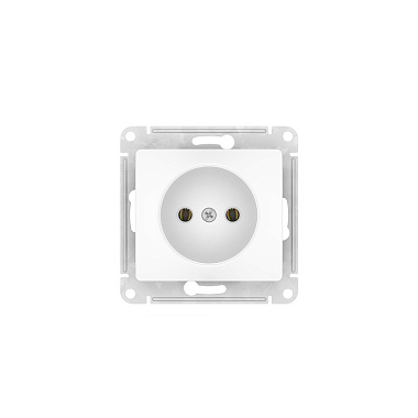 Розетка 1 СП 16А механизм безвинт. зажим SE Glossa белый