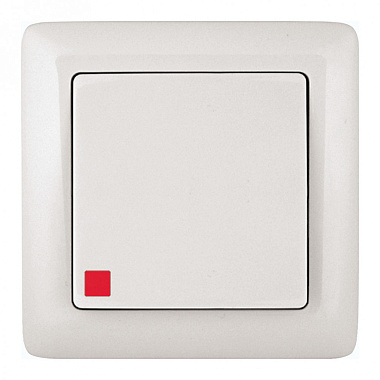 Выключатель 1 СП  6А с подсв. SE Хит белый