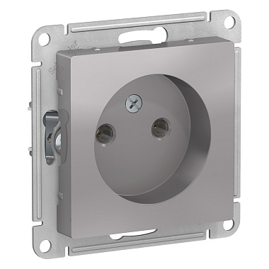 Розетка 1 СП 16А механизм SE AtlasDesign алюминий