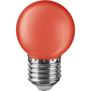 Лампа светодиодная Е27   1Вт 220-240В шар красный Navigator 71 827