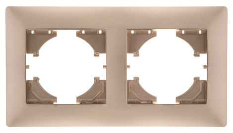 Рамка 2-постовая Gusi Electric Bravo шампань