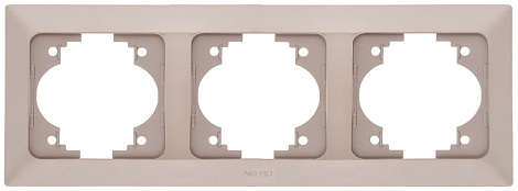 Рамка 3-местная горизонтальная Aras бронза Ne-ad