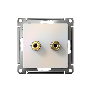 Розетка 1 СП аудио двойная механизм SE AtlasDesign жемчуг