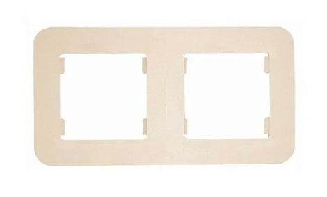 Рамка 2-постовая Makel Lillium кремовый