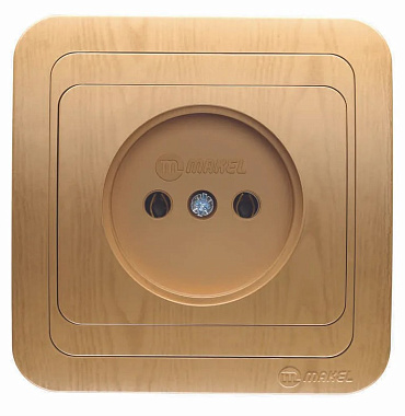 Розетка 1 СП 16А Makel Mimoza дуб