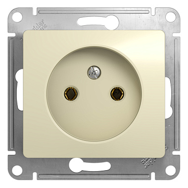 Розетка 1 СП 16А механизм SE Glossa бежевый