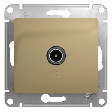 Розетка 1 СП TV механизм SE Glossa титан