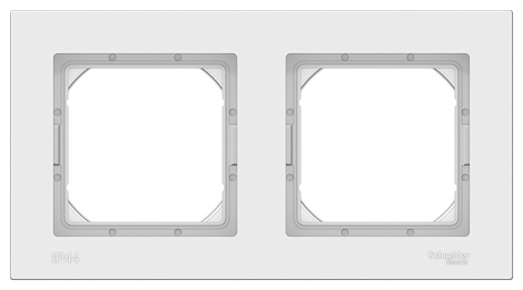 Рамка 2-постовая IP44 SE AtlasDesign Aqua белый