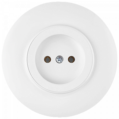 Розетка 1 СП 16А круглая Bylectrica Прованс белый