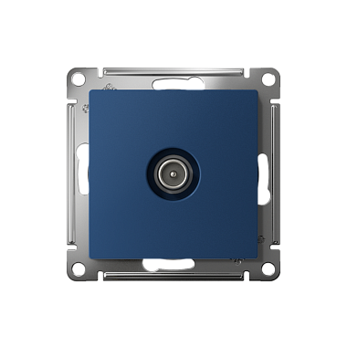 Розетка 1 СП TV проходная 4дБ механизм SE AtlasDesign аквамарин