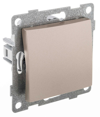 Переключатель 1 СП 10А проходной механизм Gusi Electric Bravo шампань