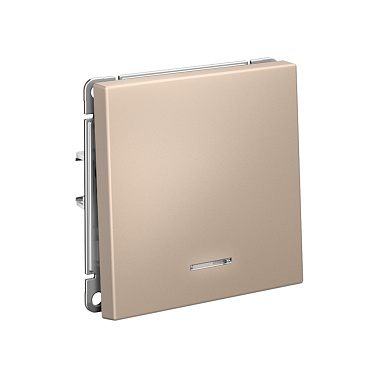 Выключатель 1 СП 10АХ с подсв. сх.1а механизм безвинт. зажим SE ArtGallery песочный