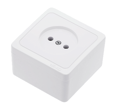 Розетка 1 ОП 16А Ne-ad Murat белый