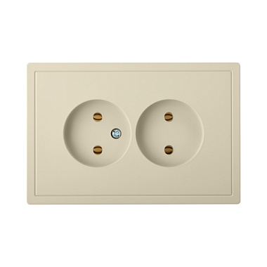 Розетка 2 СП 16А Bylectrica Carre бежевый