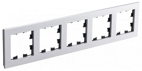 Рамка 5-постовая металл SE AtlasDesign Nature серебро