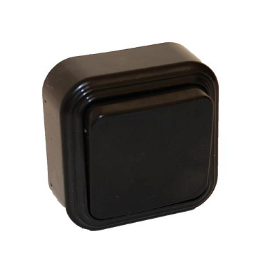 Выключатель 1 ОП  6А БелТИЗ Элект Викинг черный