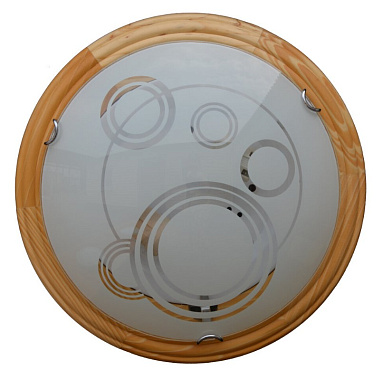 Плафон 15-300-001 "Галактика" глянец."Сосна"  D360, 2*Е27