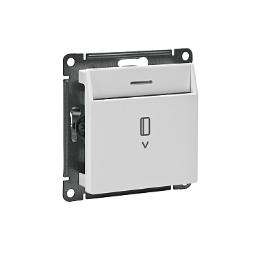 Выключатель 1 СП 10А карточный с подсв. без задержки отключения механизм SE AtlasDesign белый