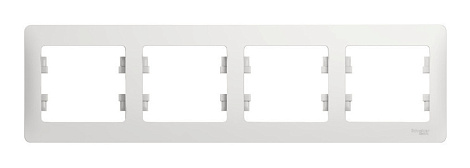 Рамка 4-постовая гориз. SE Glossa белый