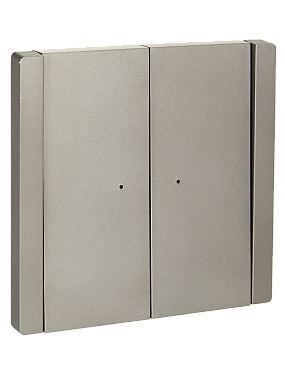 Выключатель 2 СП 10А с подсв. IEK FP506 Forte&Piano сталь