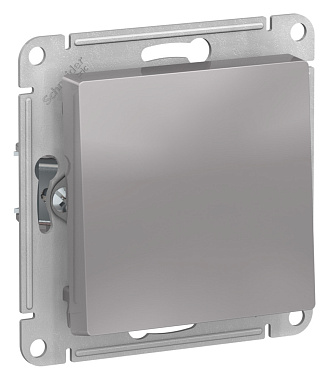 Выключатель 1 СП 10АХ 2-полюсный  механизм SE AtlasDesign алюминий