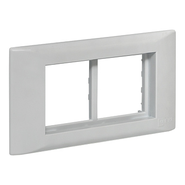 Рамка + суппорт 4 мод. (2 поста) для парапетного кабельного канала EKF C-Line белый