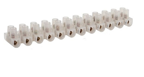 Колодка клеммная 12 клемм*14мм (белый) КВ-14 20А Rexant