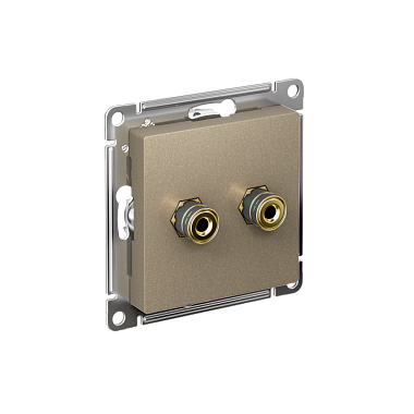 Розетка 1 СП аудио двойная механизм SE AtlasDesign шампань