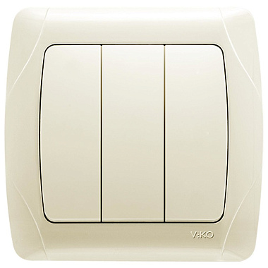 Выключатель 3 СП 10А Viko Carmen крем