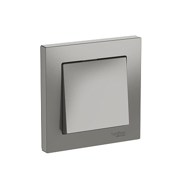 Выключатель 1 СП 10АХ сх.1 безвинт. зажим SE AtlasDesign сталь