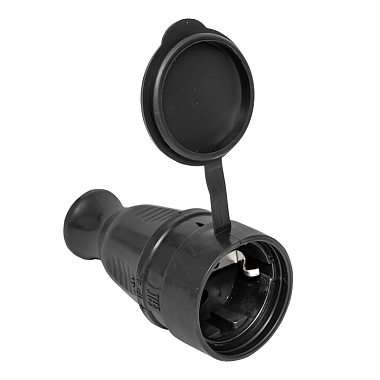 Розетка переносная каучук с з/к с крышкой 16А 230В IP44 EKF PRO