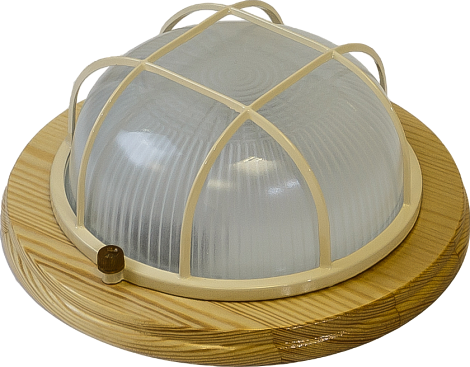 Светильник НБО 03-60-022, круг малый орех , с решеткой