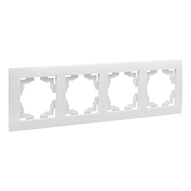 Рамка 4-постовая EKF Валенсия белый